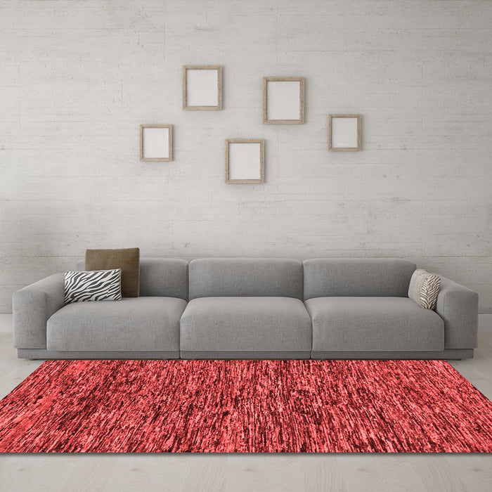 Modern Red Washable Rugs