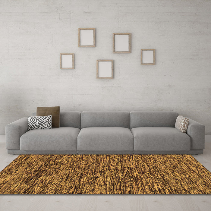 Machine Washable Oriental Brown Modern Rug in a Living Room,, wshabs274brn