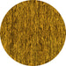 Round Oriental Yellow Modern Rug, abs274yw