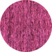 Round Machine Washable Oriental Pink Modern Rug, wshabs274pnk