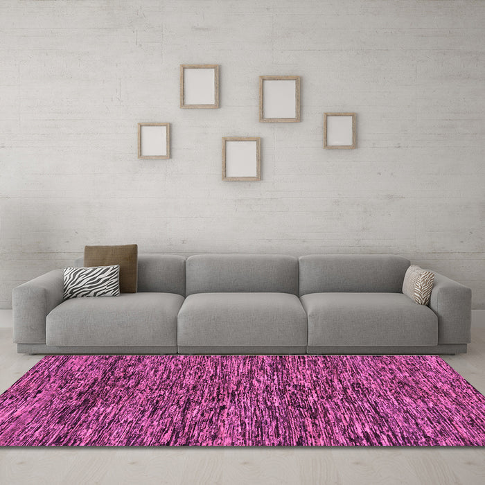 Machine Washable Oriental Purple Modern Area Rugs in a Living Room, wshabs274pur