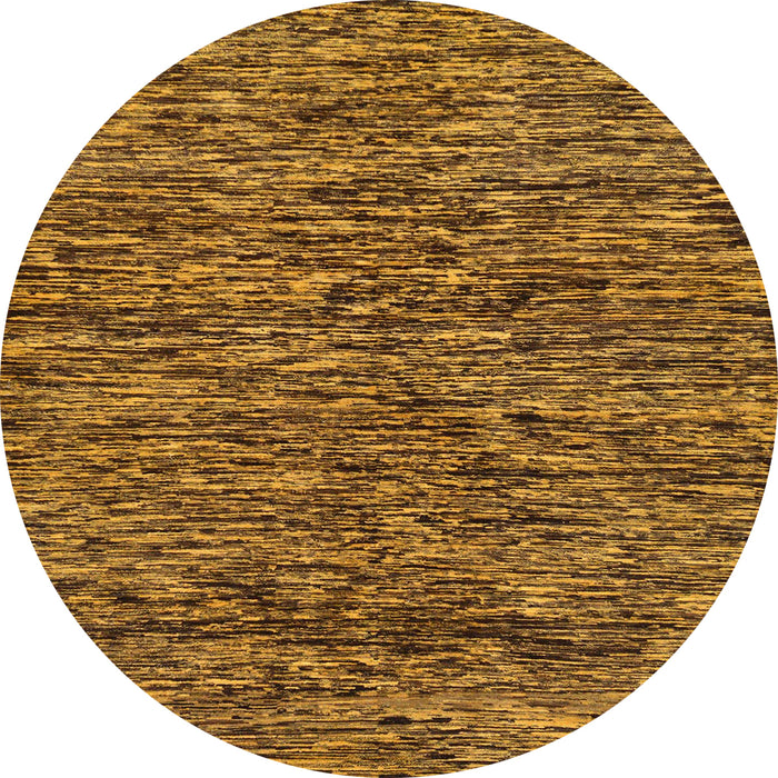 Round Abstract Red Brown Oriental Rug, abs274