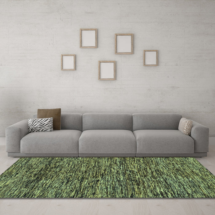 Machine Washable Oriental Light Blue Modern Rug in a Living Room, wshabs274lblu