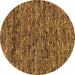 Round Machine Washable Oriental Brown Modern Rug, wshabs274brn