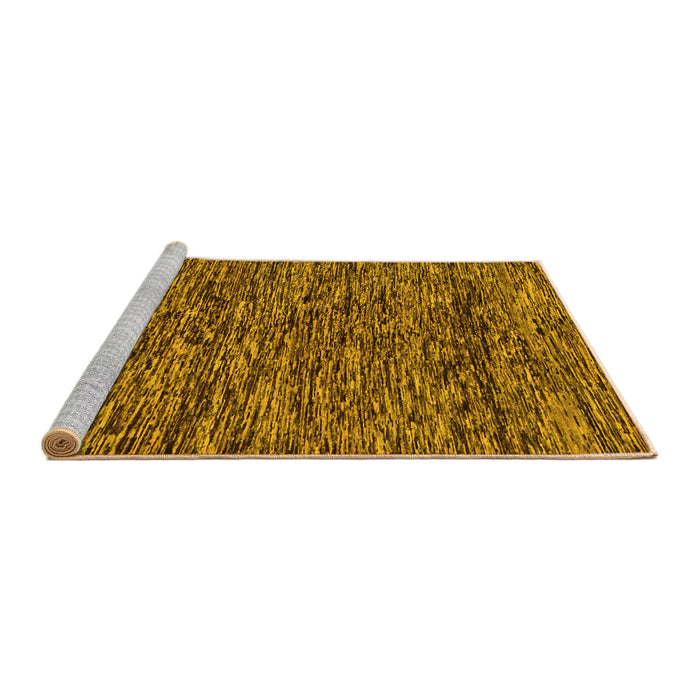 Sideview of Machine Washable Oriental Yellow Modern Rug, wshabs274yw
