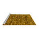 Sideview of Machine Washable Oriental Yellow Modern Rug, wshabs274yw