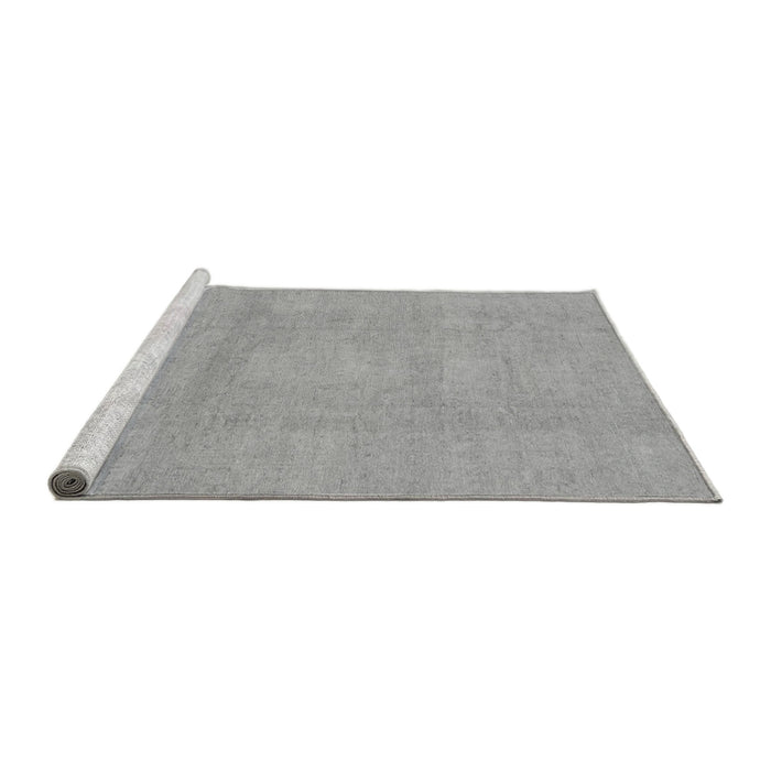 Sideview of Machine Washable Abstract Gray Modern Rug, wshabs2750gry