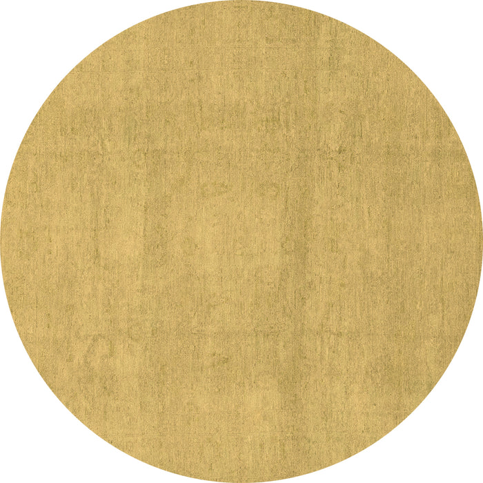 Round Abstract Brown Modern Rug, abs2750brn