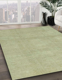 Abstract Olive Green Modern Rug, abs2750