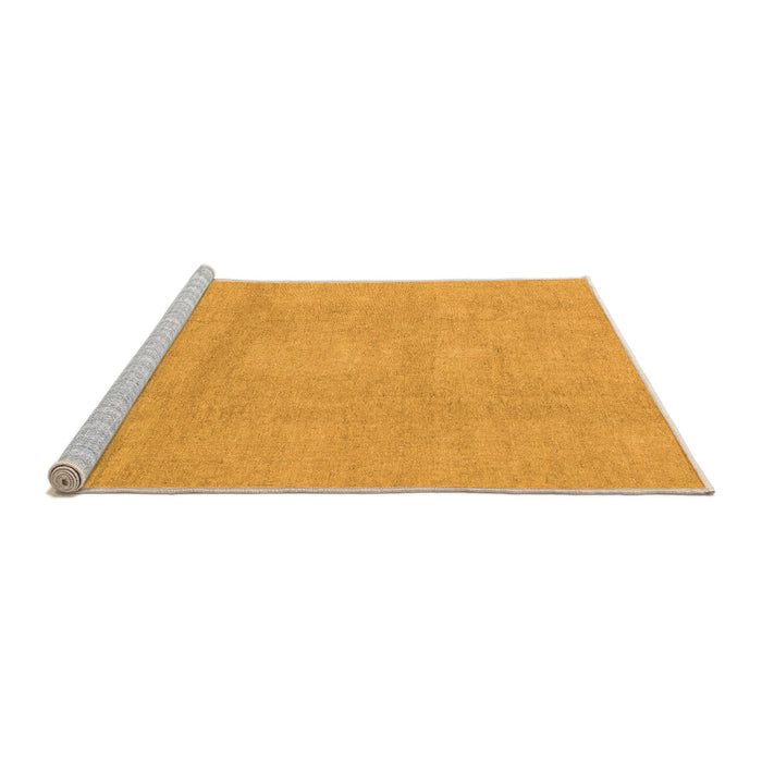 Sideview of Machine Washable Abstract Orange Modern Area Rugs, wshabs2750org