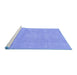 Sideview of Machine Washable Abstract Blue Modern Rug, wshabs2750blu