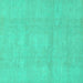 Square Abstract Turquoise Modern Rug, abs2750turq