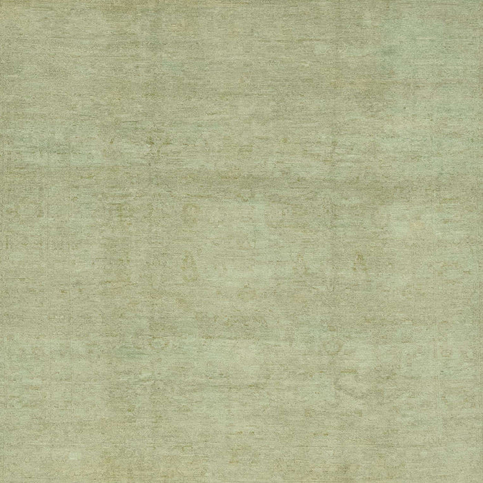 Square Machine Washable Abstract Olive Green Rug, wshabs2750