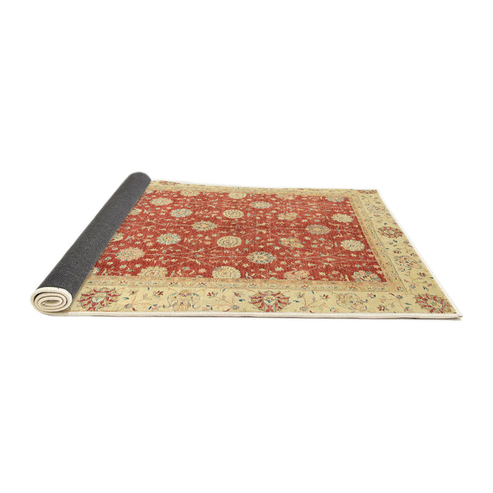 Sideview of Abstract Bright Orange Oriental Rug, abs2751