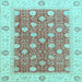 Square Oriental Light Blue Traditional Rug, abs2751lblu