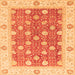 Square Oriental Orange Traditional Rug, abs2751org