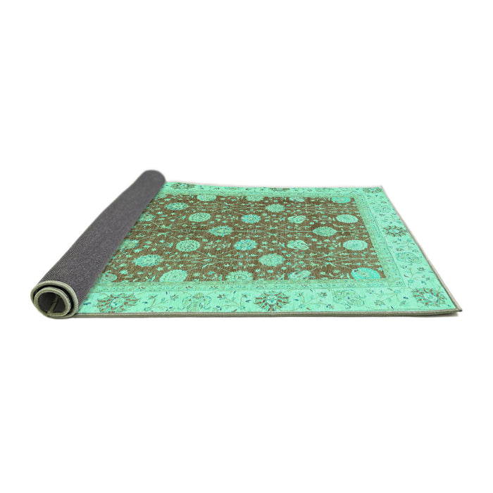 Sideview of Oriental Turquoise Traditional Rug, abs2751turq