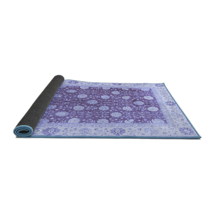 Sideview of Oriental Blue Traditional Rug, abs2751blu