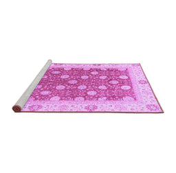 Sideview of Machine Washable Oriental Purple Traditional Area Rugs, wshabs2751pur