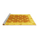 Sideview of Machine Washable Oriental Yellow Traditional Rug, wshabs2751yw