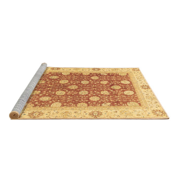 Sideview of Machine Washable Oriental Brown Traditional Rug, wshabs2751brn