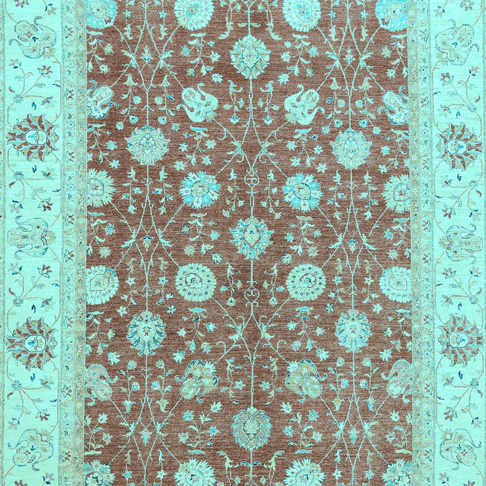 Machine Washable Oriental Light Blue Traditional Rug, wshabs2751lblu