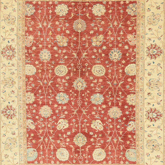 Machine Washable Abstract Bright Orange Rug, wshabs2751