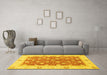 Machine Washable Oriental Yellow Traditional Rug in a Living Room, wshabs2751yw