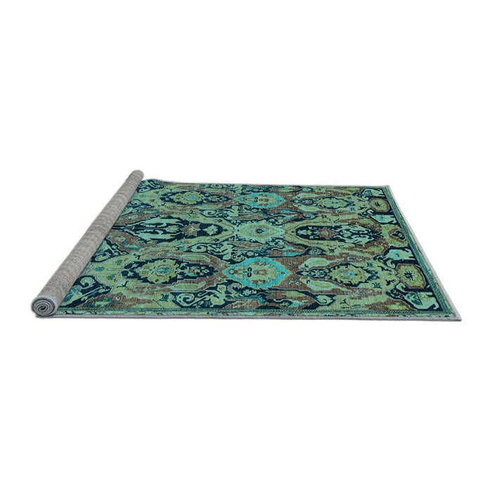 Sideview of Machine Washable Abstract Light Blue Modern Rug, wshabs2752lblu