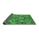 Sideview of Abstract Emerald Green Modern Rug, abs2752emgrn