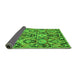 Sideview of Abstract Green Modern Rug, abs2752grn