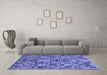 Machine Washable Abstract Blue Modern Rug in a Living Room, wshabs2752blu