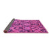 Sideview of Abstract Pink Modern Rug, abs2752pnk