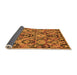 Sideview of Abstract Orange Modern Rug, abs2752org