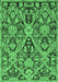 Abstract Emerald Green Modern Rug, abs2752emgrn
