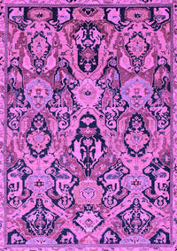 Abstract Purple Modern Rug, abs2752pur