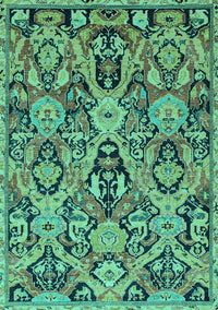 Abstract Turquoise Modern Rug, abs2752turq