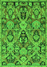Abstract Green Modern Rug, abs2752grn
