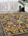 Machine Washable Abstract Dark Brown Rug in a Family Room, wshabs2752