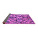 Sideview of Abstract Purple Modern Rug, abs2752pur