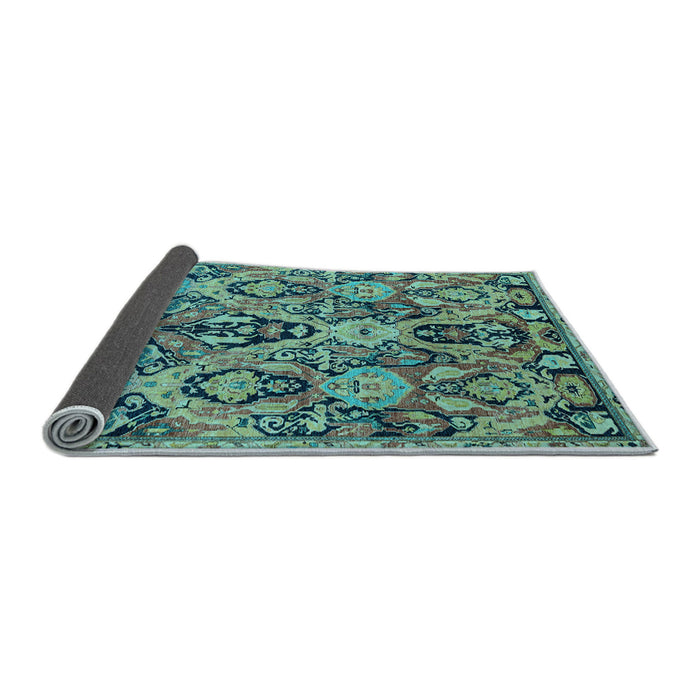 Sideview of Abstract Light Blue Modern Rug, abs2752lblu