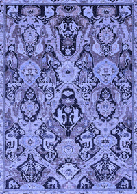 Abstract Blue Modern Rug, abs2752blu
