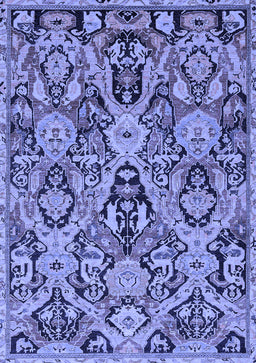 Abstract Blue Modern Rug, abs2752blu