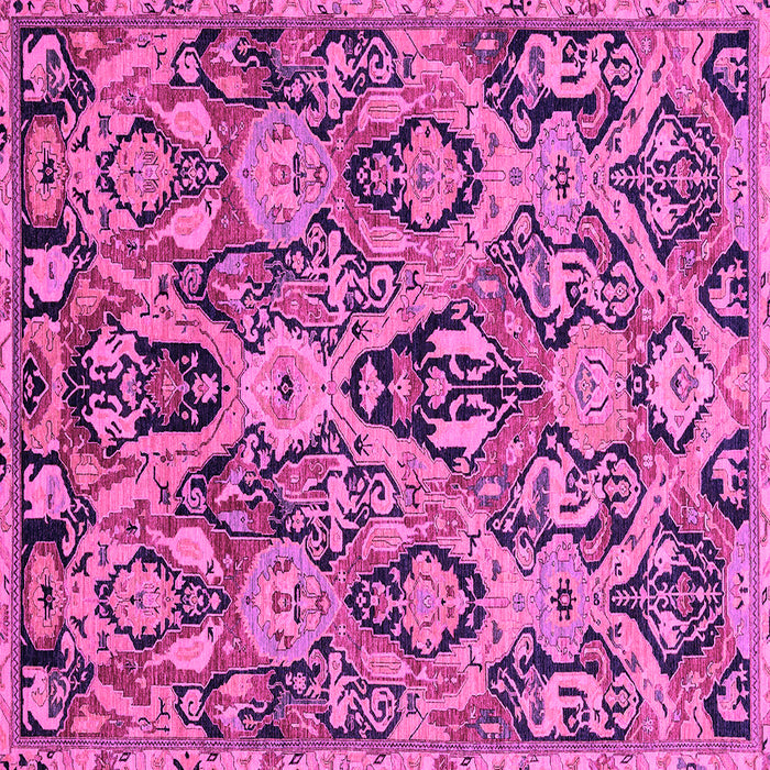Square Machine Washable Abstract Pink Modern Rug, wshabs2752pnk