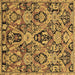 Square Abstract Brown Modern Rug, abs2752brn