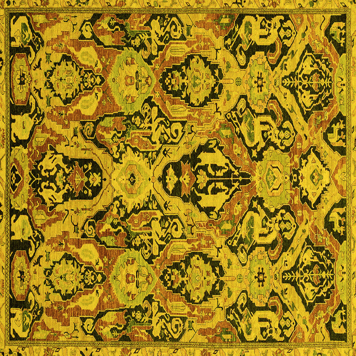Square Machine Washable Abstract Yellow Modern Rug, wshabs2752yw