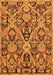 Machine Washable Abstract Orange Modern Area Rugs, wshabs2752org