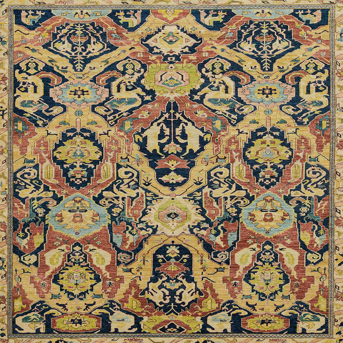 Square Machine Washable Abstract Dark Brown Rug, wshabs2752