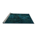 Sideview of Machine Washable Abstract Light Blue Modern Rug, wshabs2753lblu