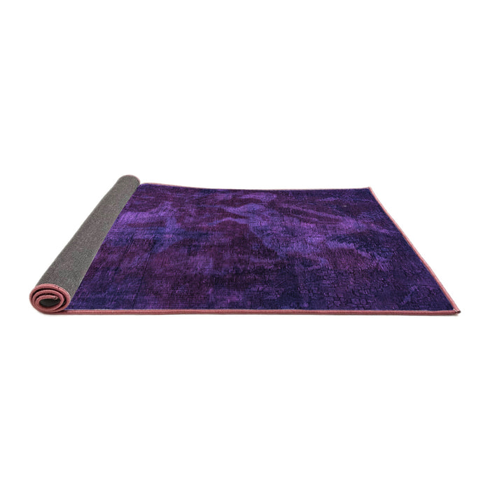 Sideview of Abstract Purple Modern Rug, abs2753pur